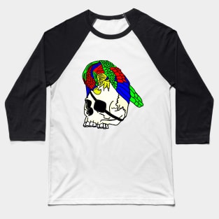 Pirate Skull and Parrot Baseball T-Shirt